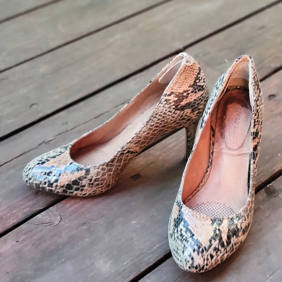 Corso Como leather heels Snake Skin Size 6 - Picture 2 of 5